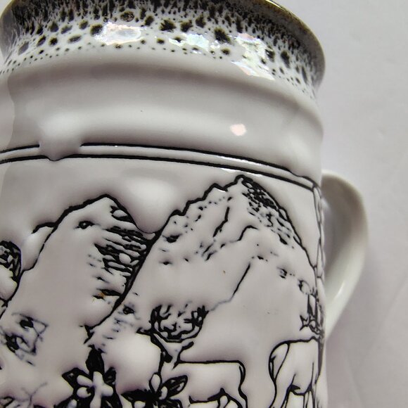 Colorado State (USA) Souvenir Mug White/Black/Brown Stoneware - Picture 8 of 11